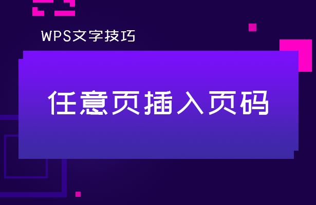 任意页插入页码