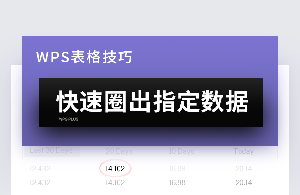 快速圈出指定数据