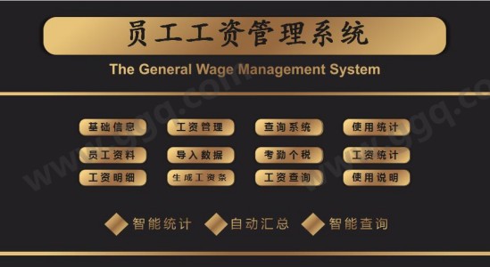 商务通用员工工资管理系统设计表