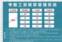 员工每月考勤工资核算管理系统表