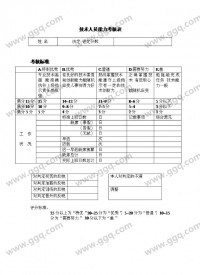 技术人员能力考核表模板